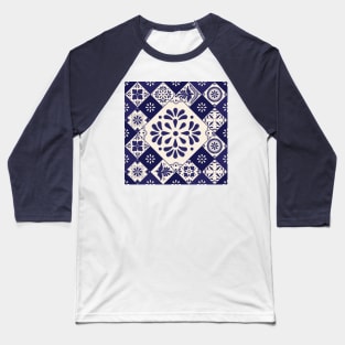 Mexican Talavera Tiles Pattern by Akbaly Baseball T-Shirt